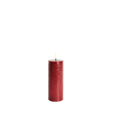 Uyuni - LED pillar candle - Carmine red, Rustic - 5,8x15 cm (UL-PI-CR06015)