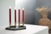Uyuni - LED mini taper candle 2-pack - Carmine red, Smooth -  1,3x12 cm (UL-TA-CR01312-2) thumbnail-2