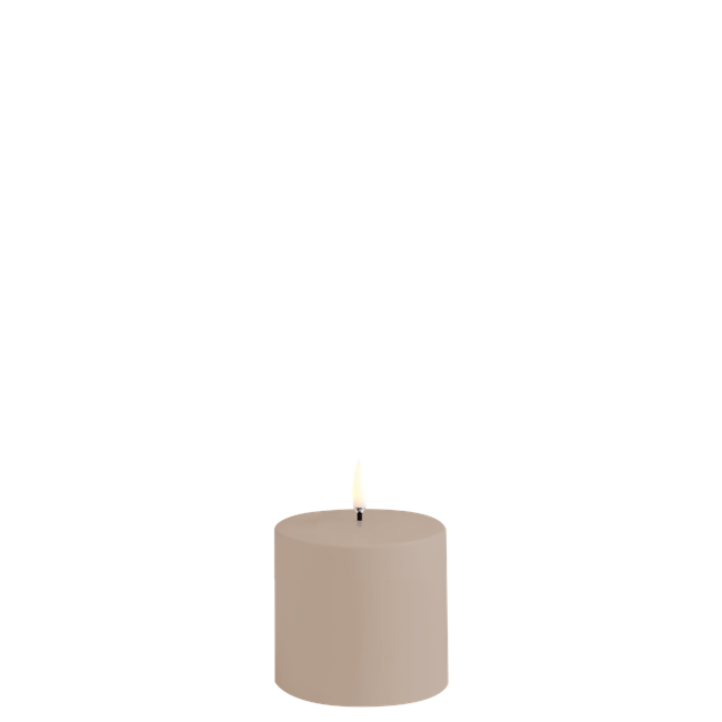 Uyuni - Outdoor LED pillar candle - Sandstone - 7,8x7,8 cm (UL-OU-SA78078)