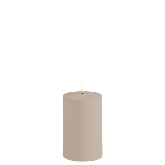 Uyuni - Outdoor LED pillar candle - Sandstone - 7,8x12,7 cm (UL-OU-SA78013)