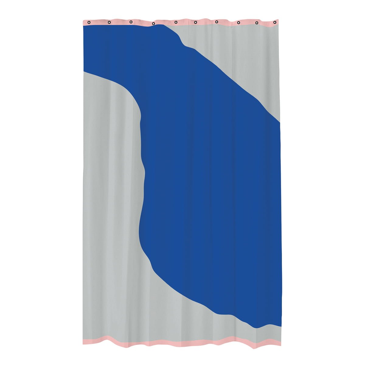 Mette Ditmer - NOVA ARTE shower curtain - Light grey / Cobalt