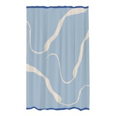 Mette Ditmer - NOVA ARTE shower curtain - Light blue / Off-white