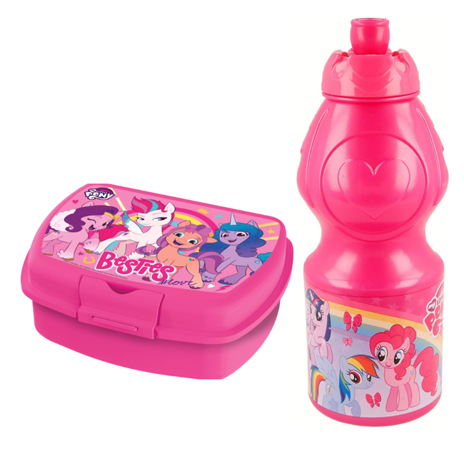 Stor - My Little Pony - Sandwich Box + Sports Water Bottle 400 ml.