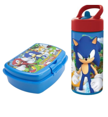 Stor - Sandwich Box + Sipper Water Bottle 410ml. - Sonic