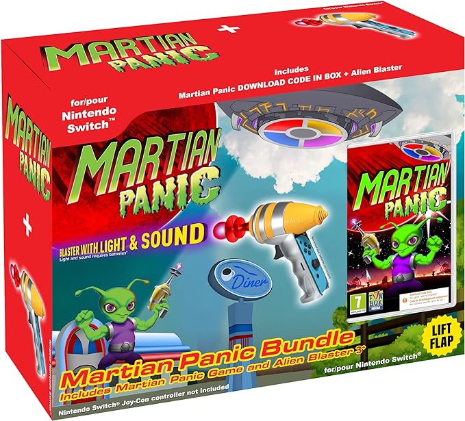 Martian Panic Game and Blaster Gun Bundle (Code in Box) - Videospill og konsoller