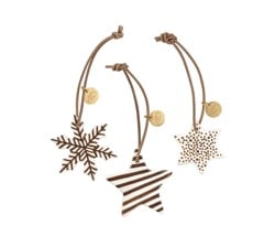 Mette Ditmer - GLOBE Christmas stars, 3-pack - Walnut