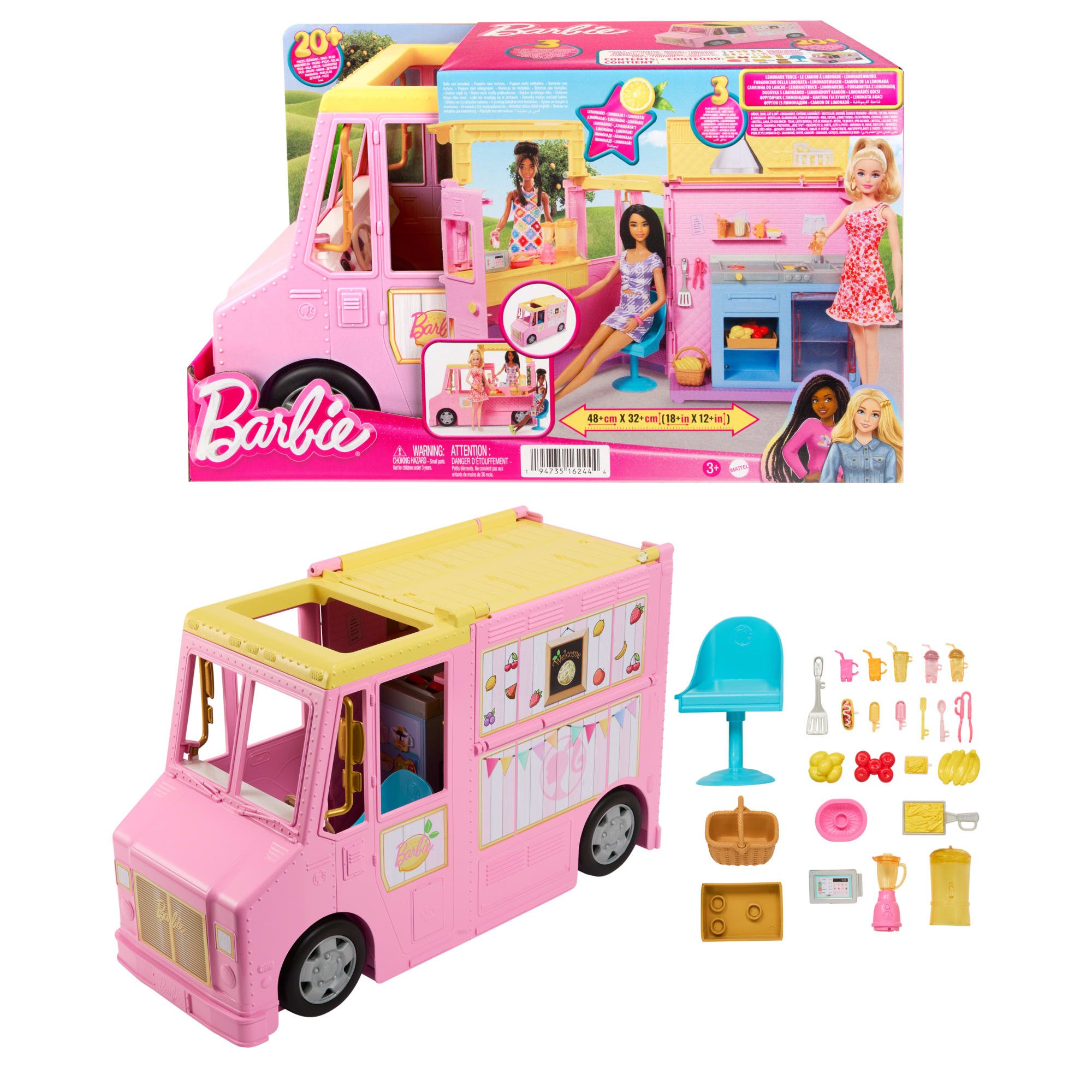 Barbie - Lemonade Truck with 25pcs. (HPL71) - Leker