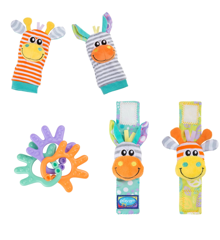 Playgro - Wrist Rattle and Foot Fingers - Jungle Friends Gift Pack (10188405)