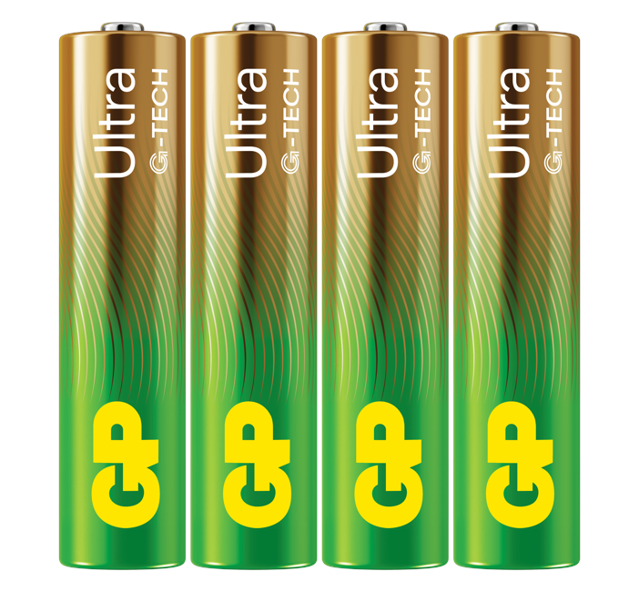 GP - Ultra Alkaline AAA Batterien, 24AU/LR03, 1,5V, 4er Pack