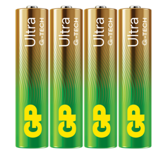 GP - Ultra Alkaline AAA Batterien, 24AU/LR03, 1,5V, 4er Pack