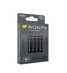 GP - ReCyko Professional NiMH AAA Laddningsbara Batterier, 85AAAHCB-2WB4, 4-pack