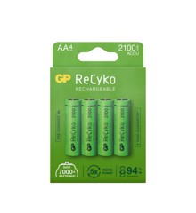 GP - Wiederaufladbare NiMH Batterien 210AAHCE ReCyko, 4er-Pack