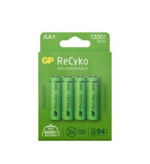 GP - ReCyko NiMH 130AAHCE oppladbare batterier, 4-pakning