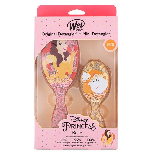 Wet Brush - Disney Princess Kit Original Detangler + Mini Børste Belle
