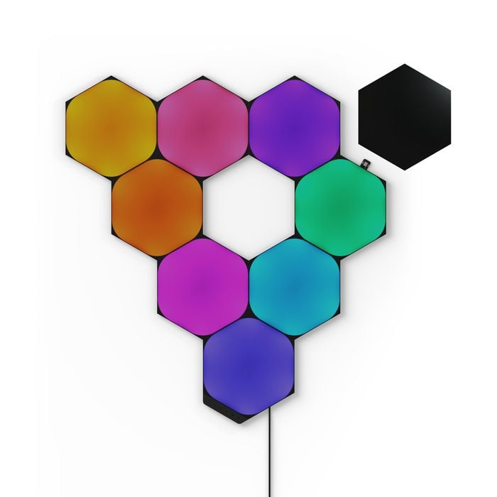 Nanoleaf - Shapes Hexagons Ultra Black Edition Starter Kit - 9PK - Elektronikk