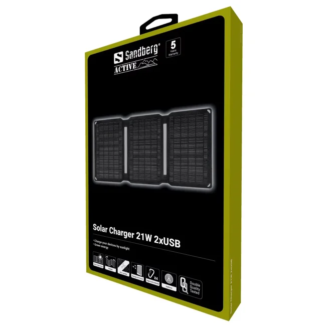 Sandberg - Solar Charger 21W 2xUSB