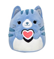Squishmallows - 19 cm Hjerte - Carizma Den Stribede Kat