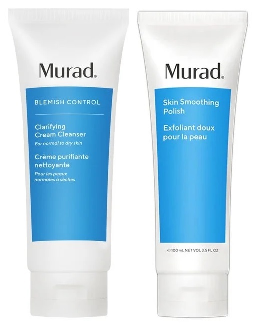 Murad - Clarifying Cream Cleanser 100 ml + Skin Smoothing Polish 100 ml - Skjønnhet