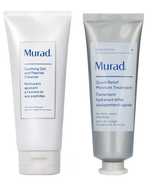 Murad - Soothing Oat And Peptide Cleanser 200 ml + Quick Relief Moisture Treatment 50 ml - Skjønnhet