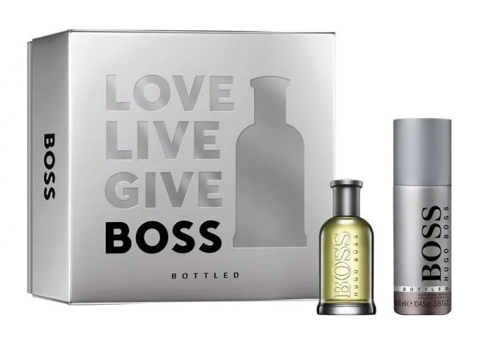 Hugo Boss - Bottled EDT 50 ml + Deodorant Spray 150 ml - Giftset - Skjønnhet