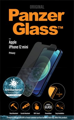 PanzerGlass - Privacy Screen Protector Apple iPhone 12 Mini - Standard Fit