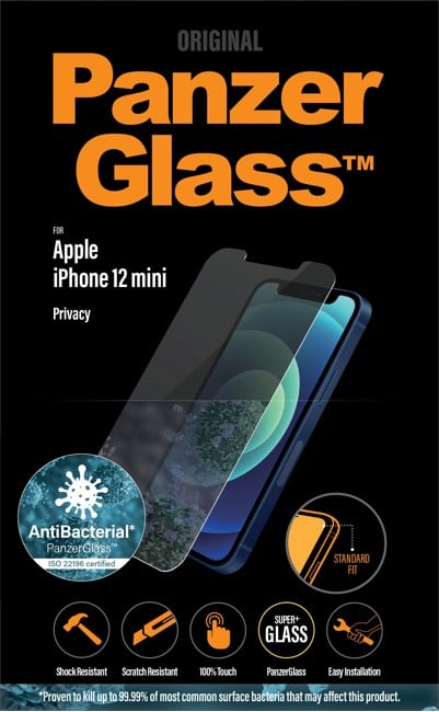 PanzerGlass™ - Privacy Skærmbeskyttelse Apple iPhone 12 Mini - Standard Fit