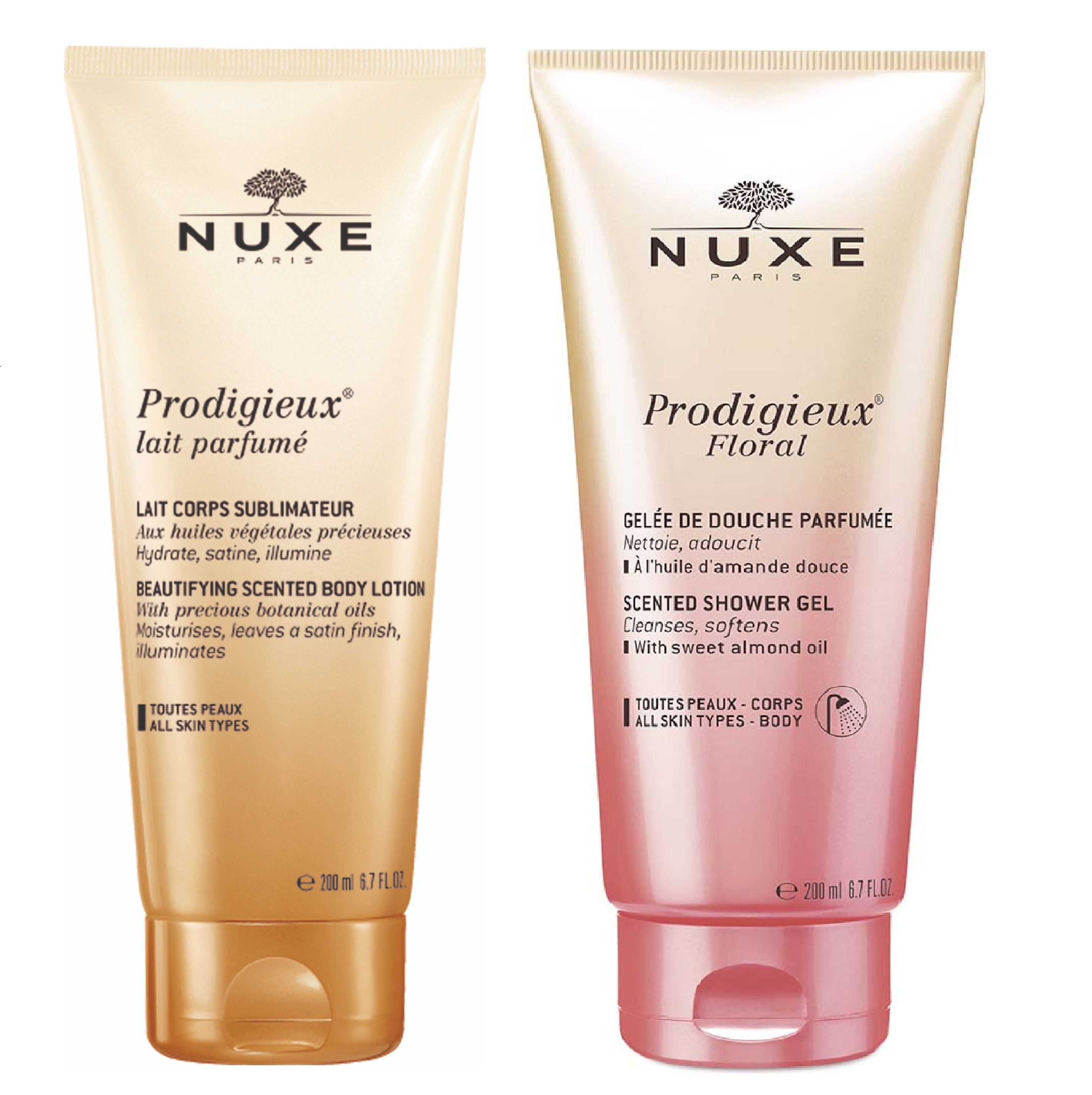 Nuxe - Prodigieux Bodylotion 200 ml + Nuxe - Prodeigieux Florale Shower Gel 200 ml - Skjønnhet