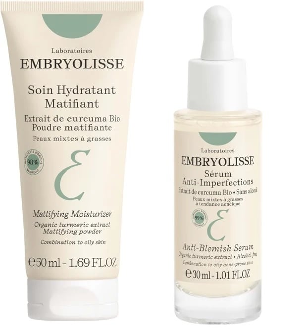 Embryolisse - Mattifying Moisturizer 50 ml + Anti-Blemish Serum 30 ml - Skjønnhet
