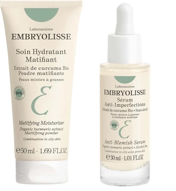 Embryolisse - Mattifying Moisturizer 50 ml + Anti-Blemish Serum 30 ml