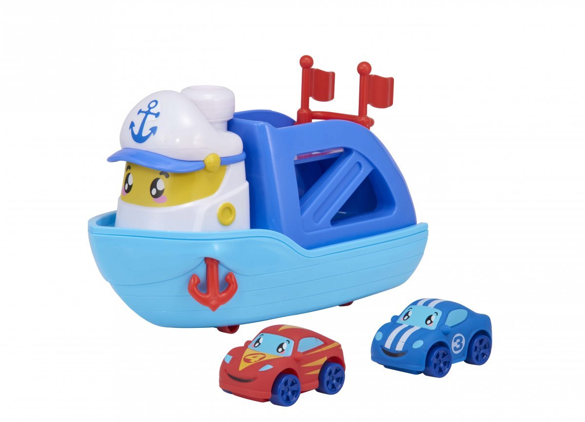 Tiny Teamsterz - Ferry Boat + 2 Cars (1417444) - Leker