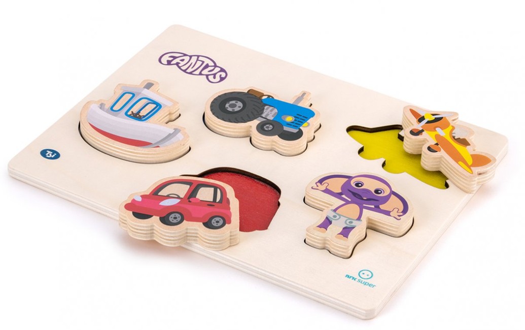 Fantus - Wooden puzzle with vehicles (112064)