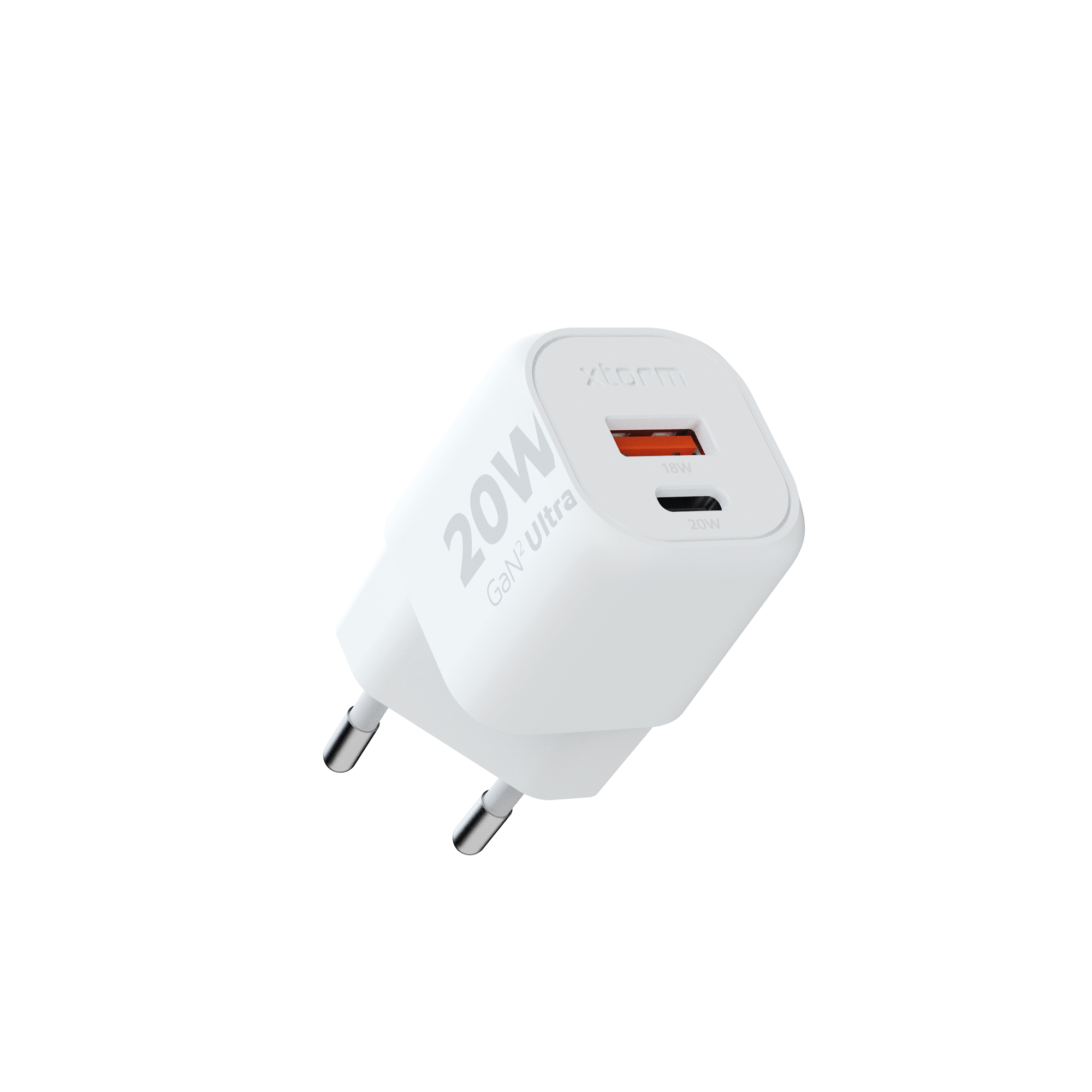Xtorm - 20W GaN2 Ultra Home Charger USB-C PD/USB-A White - Elektronikk