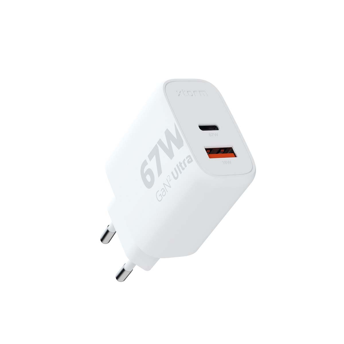 Xtorm - 67W GaN2 Ultra Home Charger USB-C PD/USB-A White - Elektronikk