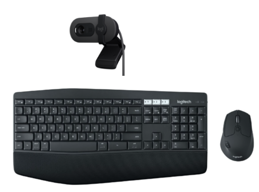 Logitech - MK850 Wireless Keyboard and Mouse Combo NORDIC + Brio 100 Full HD Webcam - Graphite - Datamaskiner