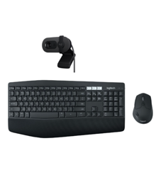 Logitech - MK850 Wireless Keyboard and Mouse Combo NORDIC + Brio 100 Full HD Webcam - Graphite