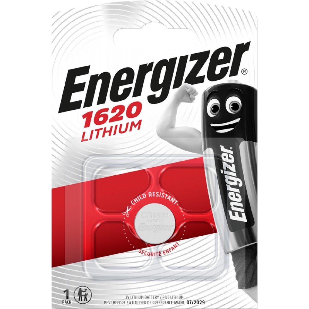 Energizer - Battery Lithium CR1220 (1-pack) - Elektronikk