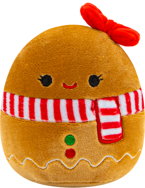 Suqishmallows - Squeaky Plush Dog Toy 9cm - Gina the Gingerbread (DIS0558)
