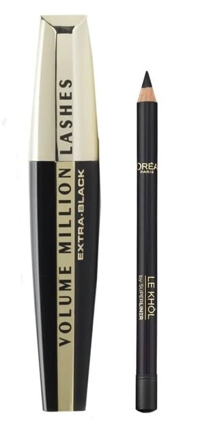 L'Oréal - Volume Million Lashes Mascara - Extra Black + Super Liner Le Khol - 101 Midnight Black