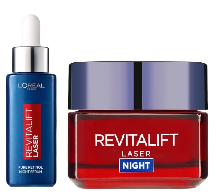 L'Oréal Paris - Revitalift Filler Retinol Night Serum 30 ml + Revitalift Laser Advanced Anti-Ageing Care Night Cream 50 ml