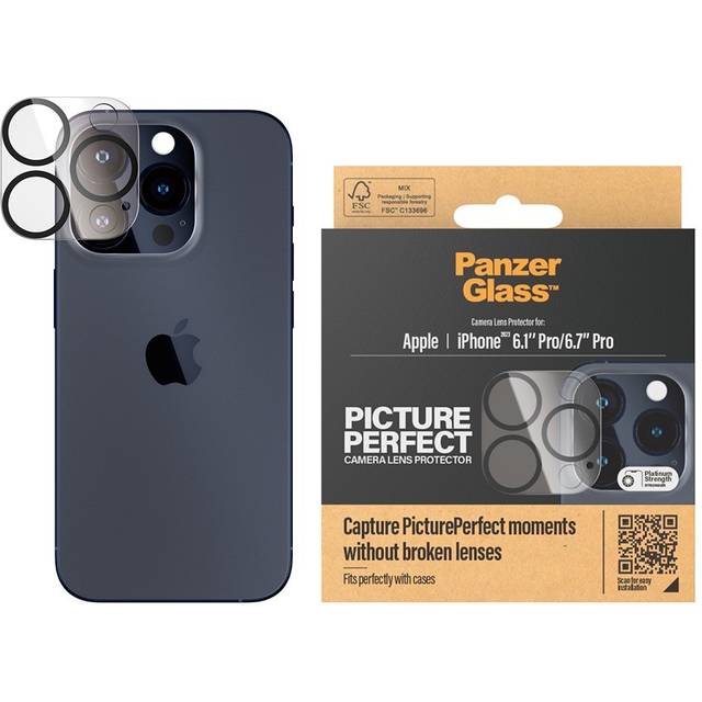 Panzerglass PicturePerfect Kameralinsedeksel iPhone 15 Pro/Pro Max 5711724011375 Tilsvarer: N/A