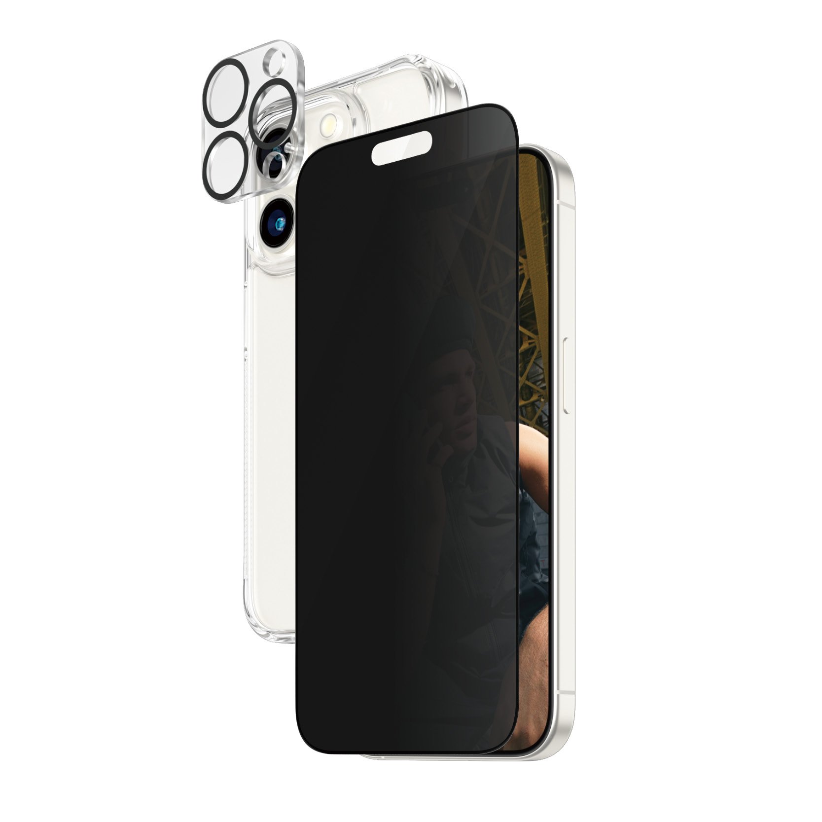 PanzerGlassâ¢ - Privacy 3-i-1 Pakke iPhone 15 Pro