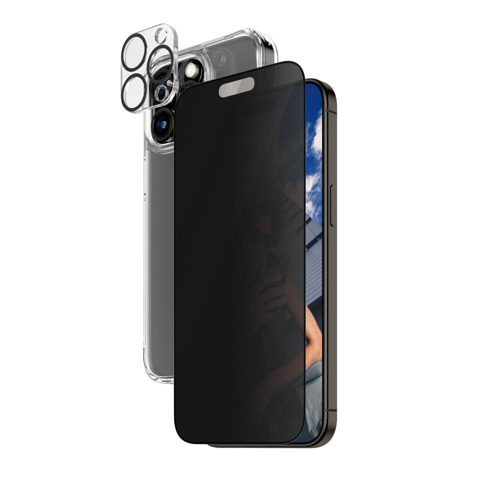 PanzerGlass™ - Privacy 3-i-1 Package iPhone 15 Pro Max