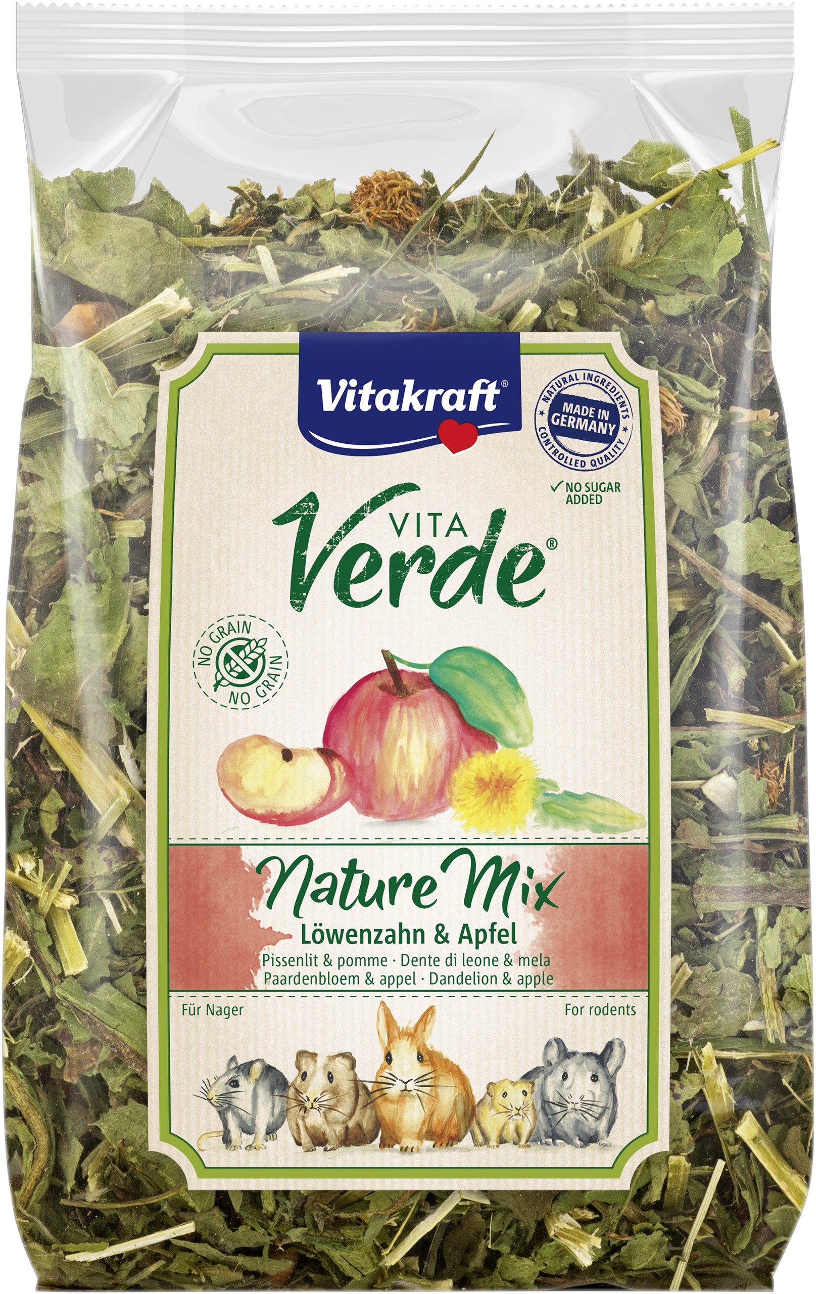 Vitakraft - Vita Verde® Nature mælkebøtte og æble til gnavere 80g