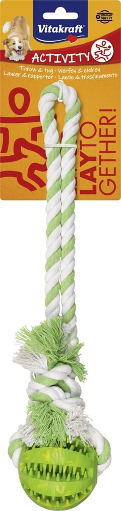 Vitakraft - Denta Fun Ball on rope 24cm Dog - (10682)