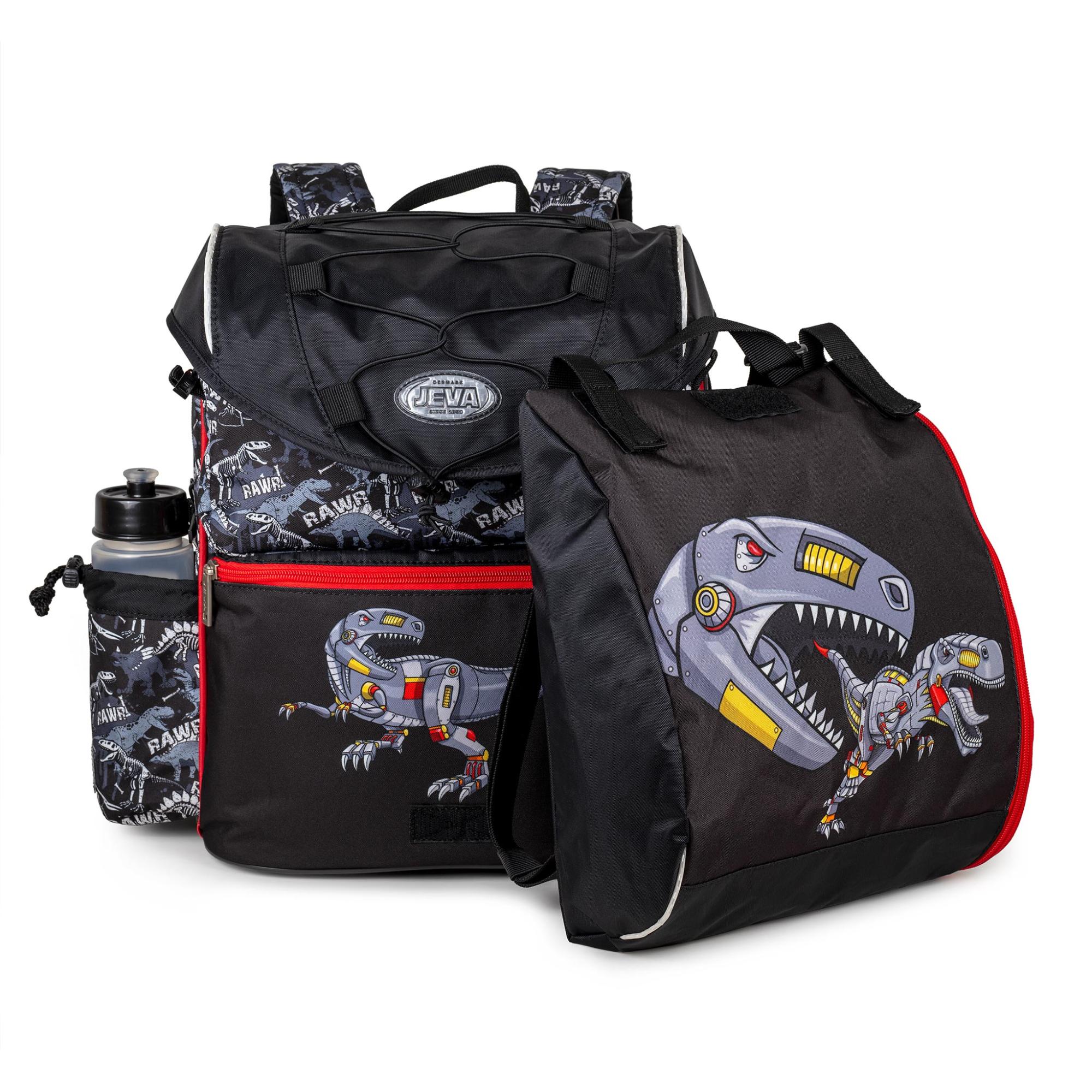 JEVA - Schoolbag (21 + 11 L) - Intermediate - Dinosaur Robot (313-61) - Leker