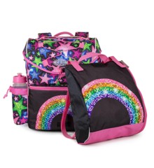 JEVA - Schoolbag (21 + 11 L) - Intermediate - Rainbow Glitter (308-62)