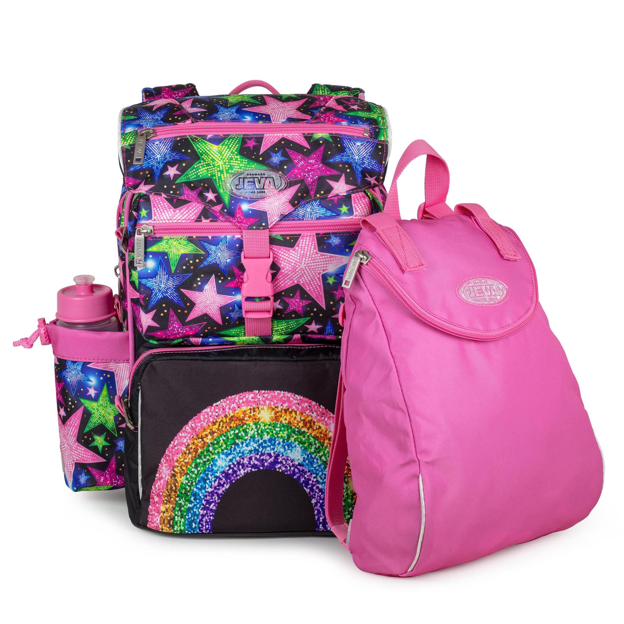 JEVA - Schoolbag (16 + 8 L) - Beginners - Rainbow Glitter (313-62) - Leker