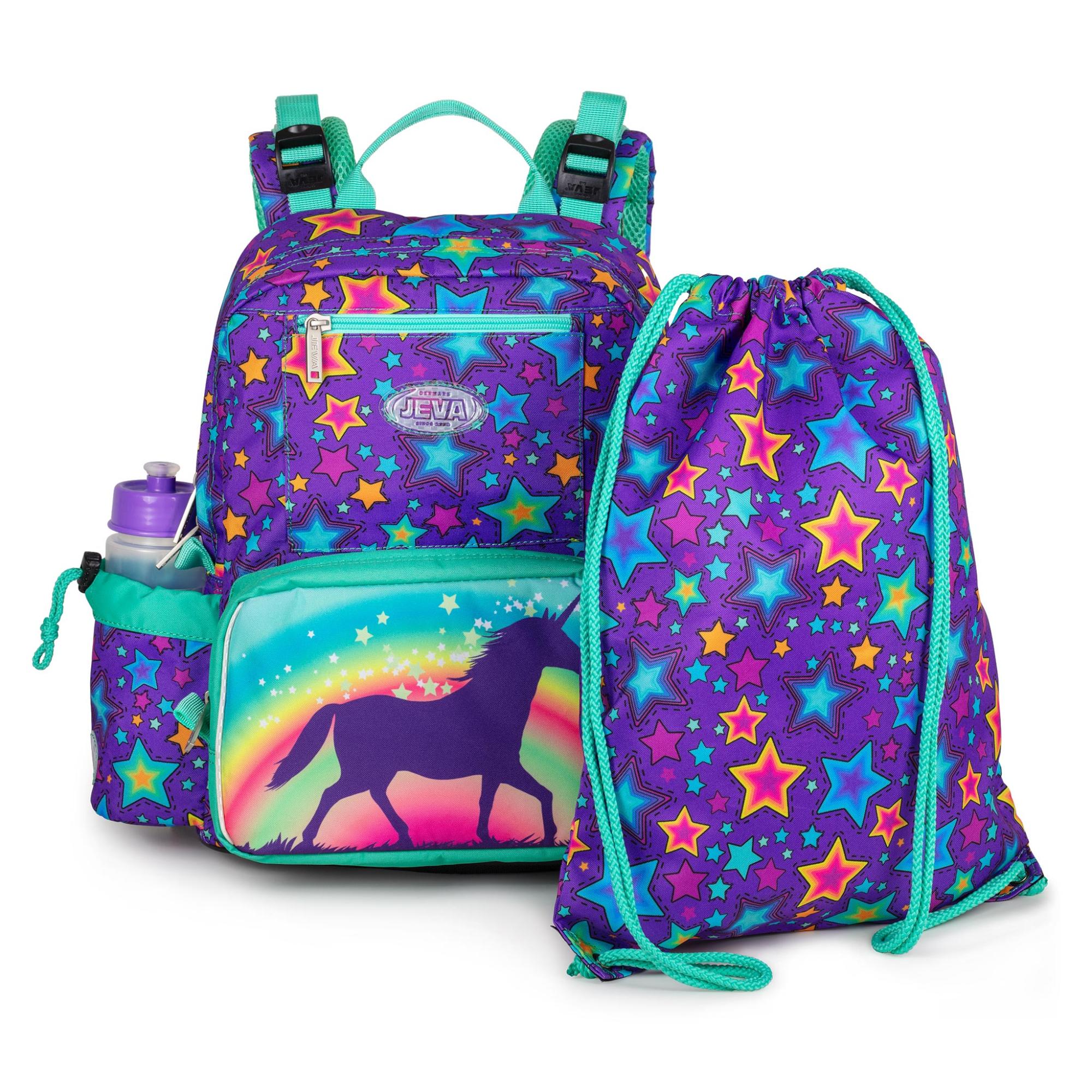 JEVA - Start-Up Schoolbag (13+13 L) - Rainbow Unicorn Candy (403-26)