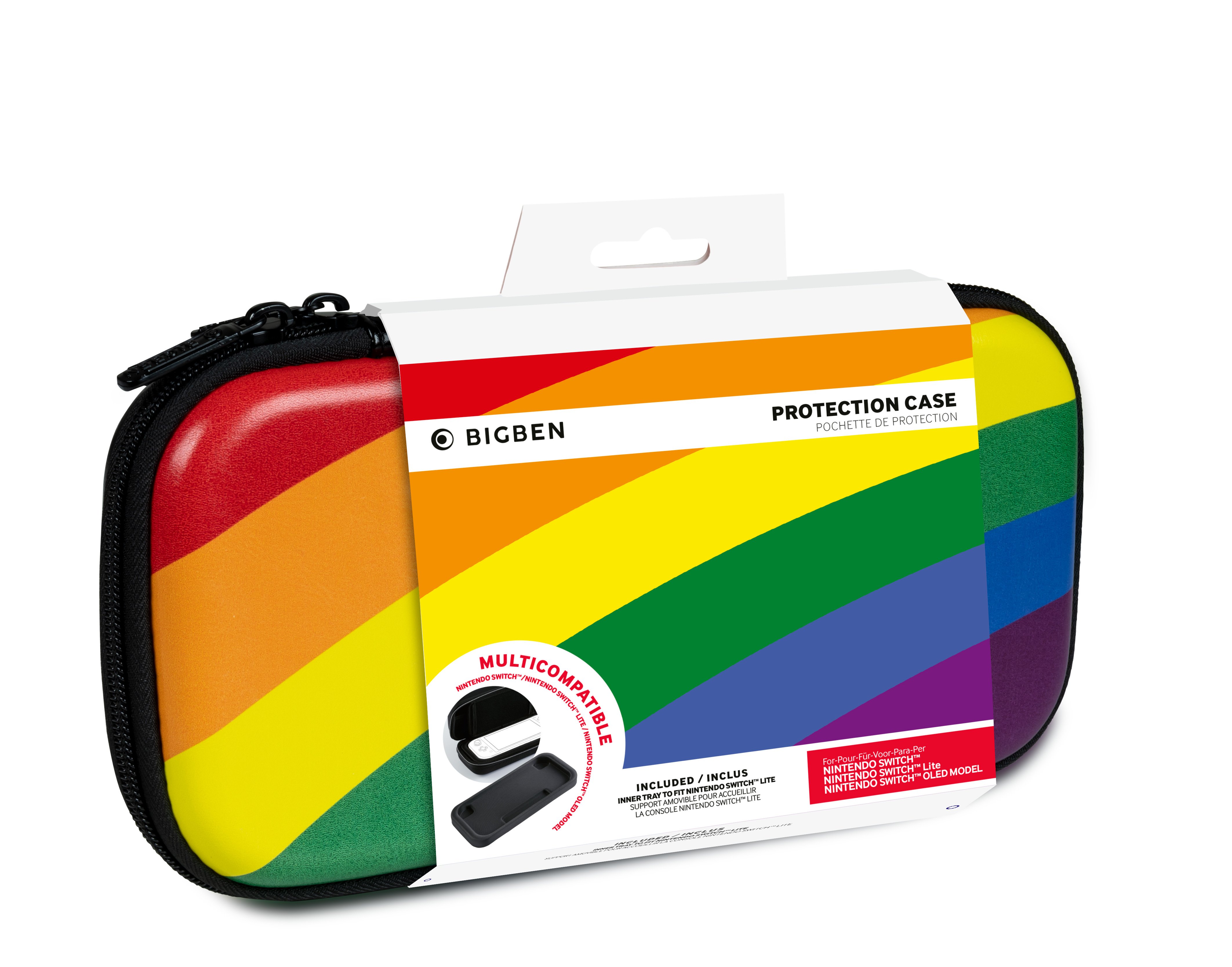 BigBen Interactive Travel Case Large - Rainbow (Switch) - Videospill og konsoller