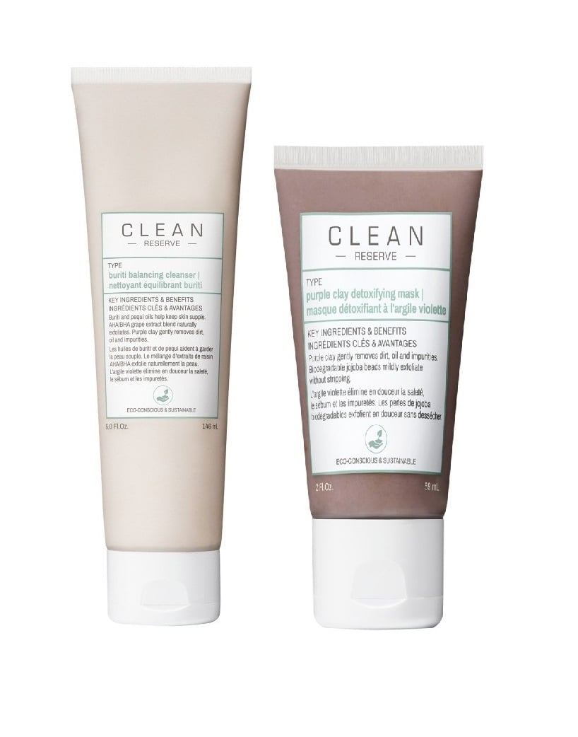 Clean Reserve - Buriti Balancing Cleanser 146 ml + Clean Reserve - Purple Clay Detox Face Mask 59 ml - Skjønnhet